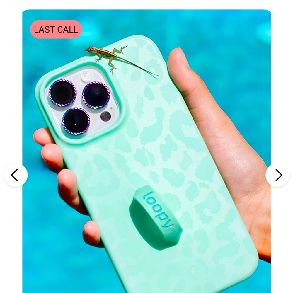 Loopy Case Green iPhone 13 mini Case with Textured Design and Camera Cutout.